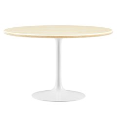Lippa 48" Round Faux Travertine Dining Table