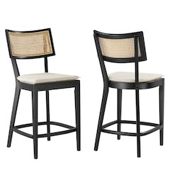 Caledonia Wood Counter Stools Set of 2
