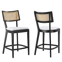 Caledonia Wood Counter Stools Set of 2