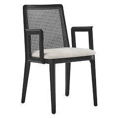 Monarch Wood and Rattan Dining Armchair