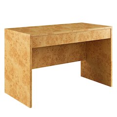 Hudson 2-Drawer Burl Wood Desk