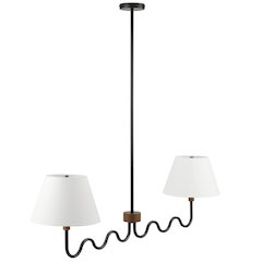Sunlit Squiggle 2-Arm Pendant Light