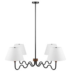 Sunlit Squiggle 4-Arm Pendant Light