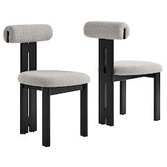 Torian Boucle Fabric Dining Chair Set of 2