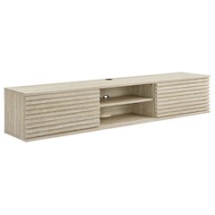 Render 70" Faux Travertine Wall-Mount Media Console TV Stand