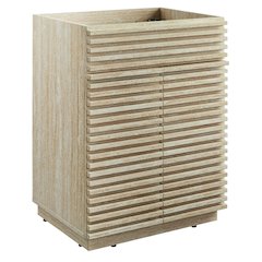 Render 24" Faux Travertine Bathroom Vanity Cabinet (Sink Not Included)