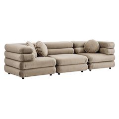Jubilee 3-Piece Modular Performance Velvet Sectional Sofa