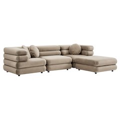 Jubilee 4-Piece Modular Performance Velvet Sectional Sofa
