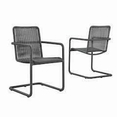 Abacus Outdoor Patio Wicker Dining Chairs Set of 2