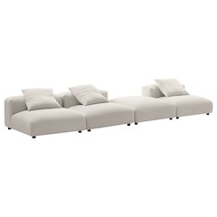 Solace 4-Piece Modular Upholstered Fabric Sectional Sofa