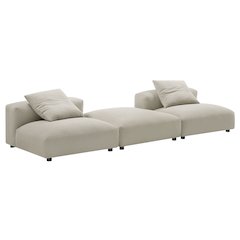 Solace 3-Piece Modular Upholstered Fabric Sectional Sofa