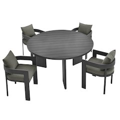 Tahoe 5-Piece Outdoor Patio Aluminum Dining Set