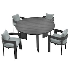 Tahoe 5-Piece Outdoor Patio Aluminum Dining Set