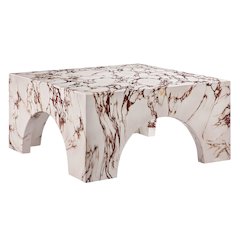 Valen Indoor - Outdoor Patio Arched Concrete Coffee Table