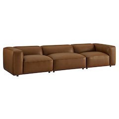 Auren 3-Piece Upholstered Vegan Leather Modular Sofa