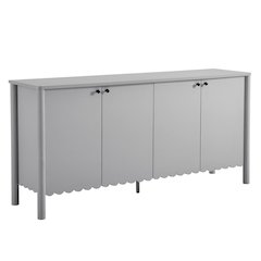 Emmeline 66" 4-Door Scalloped Sideboard Cabinet