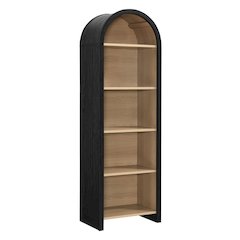 Evie Arched Narrow Bookcase Display Cabinet