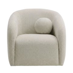 Chenille Fabric Swivel Accent Chair with Arms for Living Room, Dove Gray