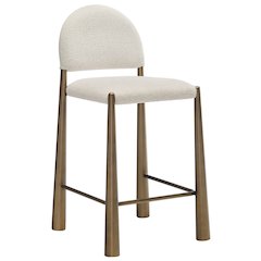 Hayley Upholstered Fabric Counter Stool