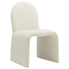 Junia Boucle Upholstered Arch Armless Dining Chair