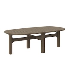 Saratoga Oval Outdoor Patio Teak Wood Coffee Table
