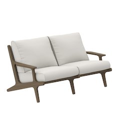 Saratoga Outdoor Patio Teak Wood Loveseat