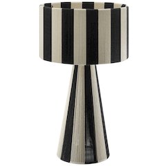 Renae Handwoven Cotton Thread Striped Table Lamp