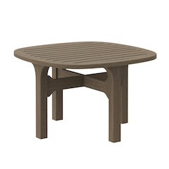 Saratoga Square Outdoor Patio Teak Wood Side Table