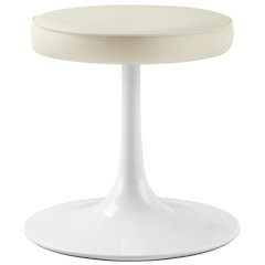 Lippa Vegan Leather Round Stool