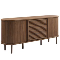 Harlan 67" Fluted Oval Sideboard Cabinet