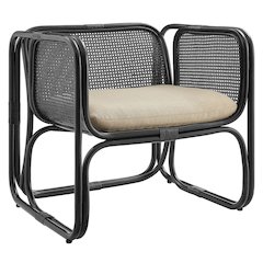 Ellis Natural Rattan Accent Armchair