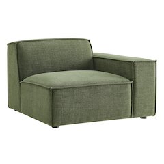 Restore Performance Fabric Upholstered Right-Facing Modular Lounge Chair