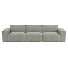 Performance Fabric Modular L-Shaped Sectional Sofa for Living Room, Pewter