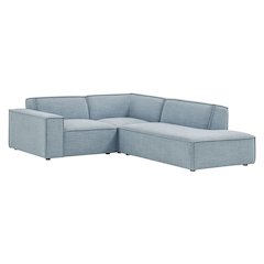 Restore 3-Piece Performance Fabric Upholstered Modular L-Shaped Sectional Sofa
