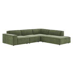 Restore 4-Piece Performance Fabric Upholstered Modular L-Shaped Sofa