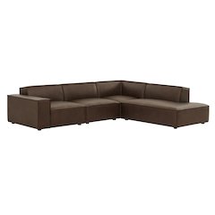 Restore 4-Piece Vegan Leather Modular L-Shaped Sofa