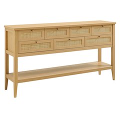 Soma 62 Inch Rattan Console Table