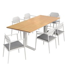 Aeris 7-Piece Outdoor Patio Aluminum Dining Set