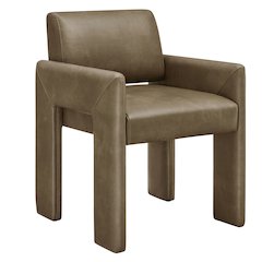 Daven Vegan Leather Dining Armchair