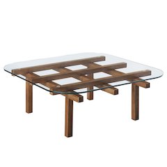 Isby 35 Inch Tempered Glass Coffee Table