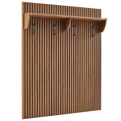 Render Fluted Coat Rack Panel With Shelf