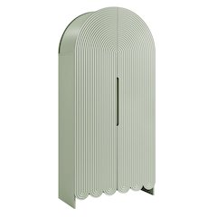 Dahlia 78 Inch Fluted and Scalloped Arched Storage Cabinet