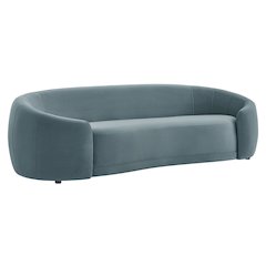Contessa Curved Performance Velvet Sofa