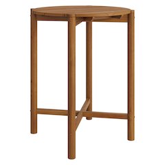 Eleni Round 35 Inch Outdoor Patio Teak Wood Round Bar Table