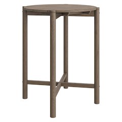 Eleni Round 35 Inch Outdoor Patio Teak Wood Round Bar Table