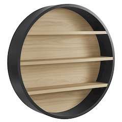 Romy 47" Round Wall Book Shelf