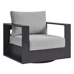 Tahoe Outdoor Patio Powder-Coated Aluminum Swivel Armchair