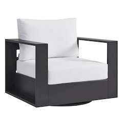 Tahoe Outdoor Patio Powder-Coated Aluminum Swivel Armchair