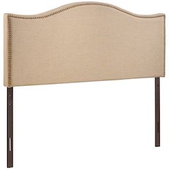 Curl Nailhead Upholstered Queen Headboard