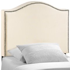 Curl Nailhead Upholstered Twin Headboard